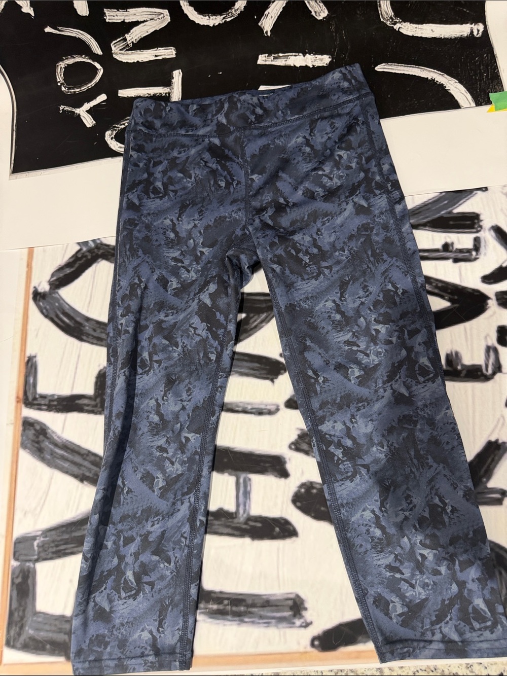 Lole Girls Blue Camouflage Print Leggings